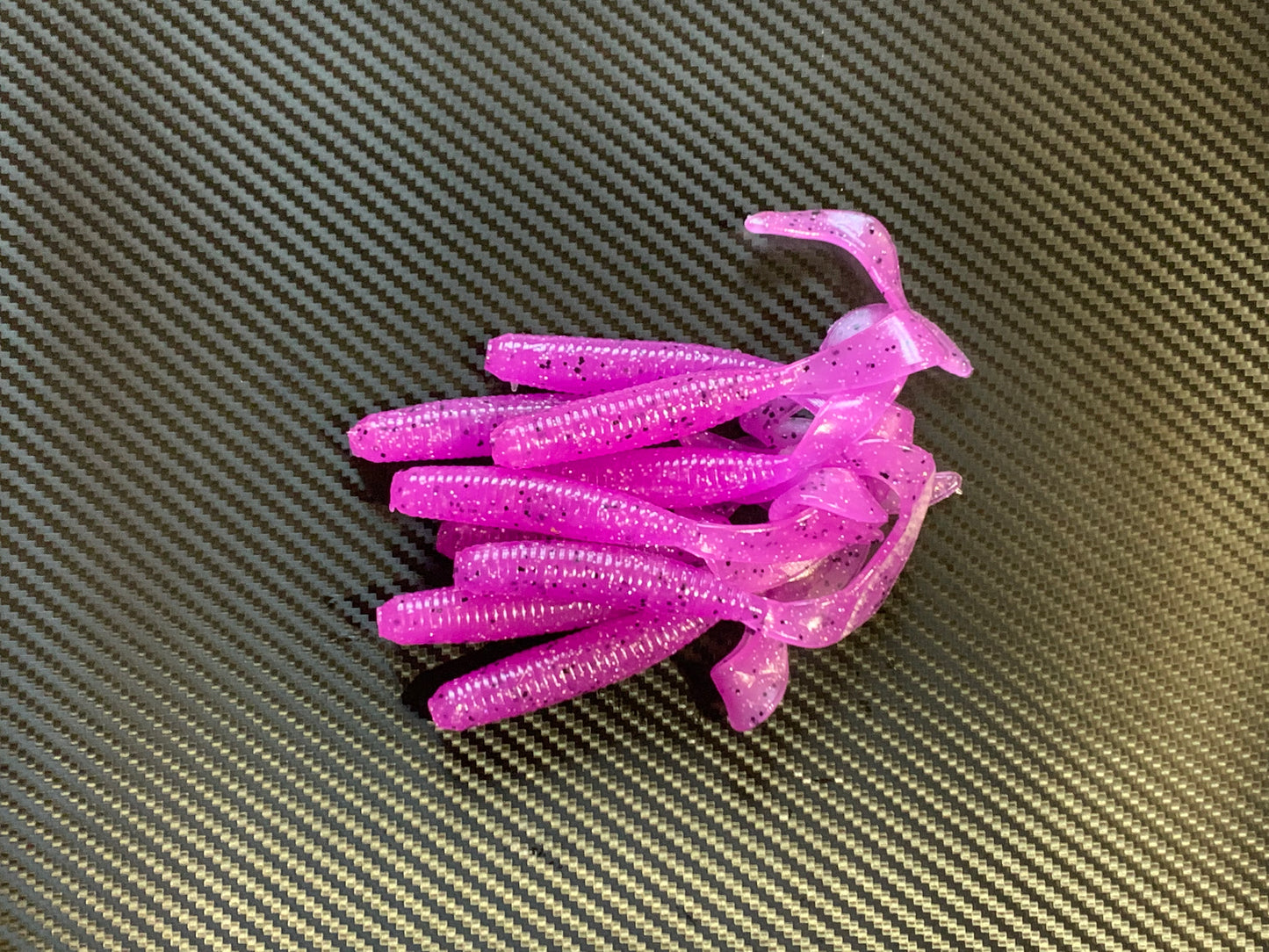 6” Bottom Fish Grub Purple Black Flake 8pk