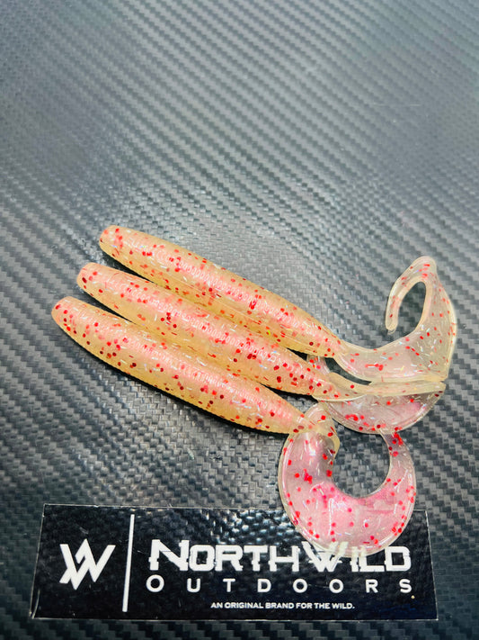 6” Bottom Fish Grub “Ghost” 8pk