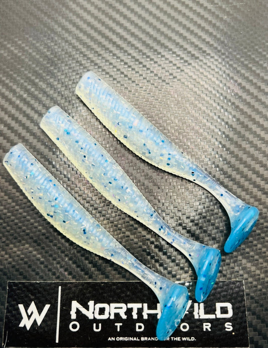 4” Swim Bait “Milk $Blue Tail” (6PK)