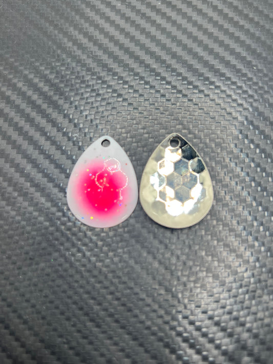 3.5 Hex Blade “Glitter Pink Dot ” 2pk