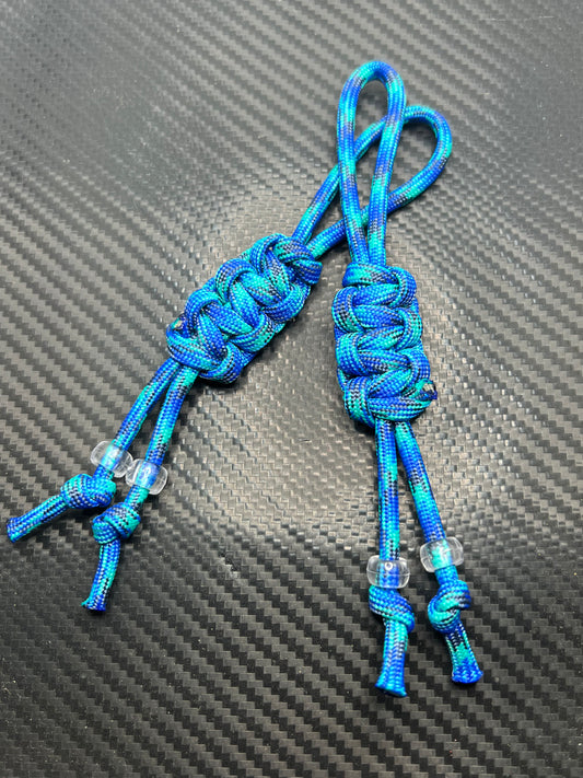 Monster Bead Rod Ties “Aqua/Blue”