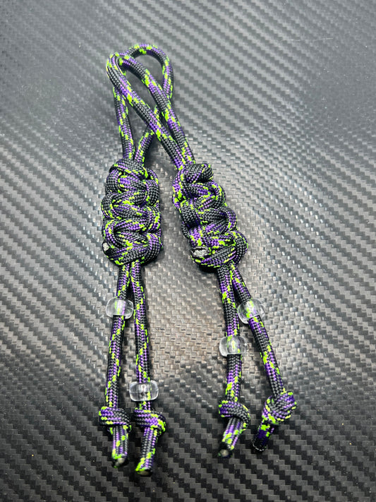 Monster Bead Rod Ties “Black/Purple